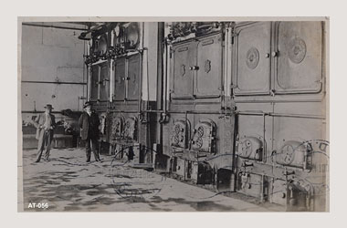 Foto - Postal Metepec, Atlixco, Puebla,Fábrica. Interior,1912 aproximada