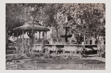 Foto - Postal Atlixco, Puebla,Parque,1955 aproximada