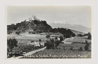 Foto - Postal Cholula, Puebla,Pirámide,1909 aproximada