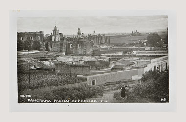 Foto - Postal Cholula, Puebla,Ciudad,1930 aproximada