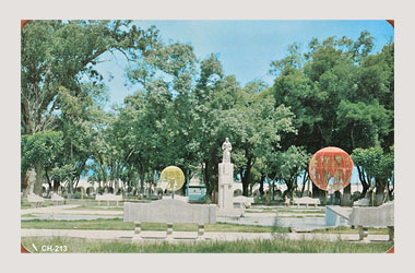 Foto - Postal Cholula, Puebla,Parque Miguel Soria,1970 - 1980 aproximada