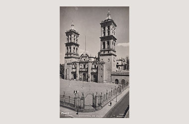 Foto - Postal Puebla, Puebla,Catedral,1940 - 1950 aproximada