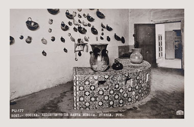 Foto - Postal Puebla, Puebla,Cocina,1930 - 1940 aproximada