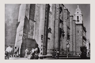 Foto - Postal Puebla, Puebla,Iglesia de La Santìsima,1962 aproximada