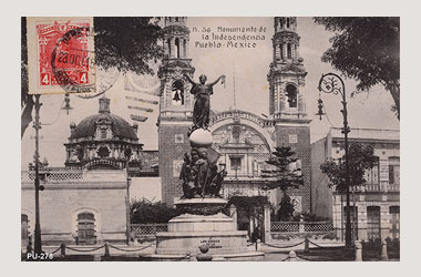 Foto - Postal Puebla, Puebla,Avenida Reforma,1915 aproximada