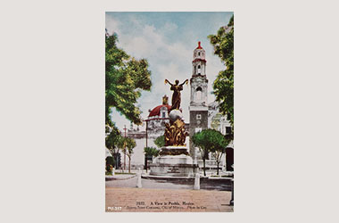 Foto - Postal Puebla, Puebla,Monumento a la Independencia,1910 aproximada