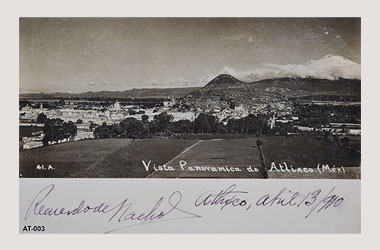 Foto - Postal Atlixco, Puebla,Ciudad,1910 aproximada