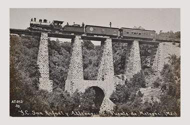 Foto - Postal Metepec, Atlixco, Puebla,Puente de Metepec,1910 aproximada