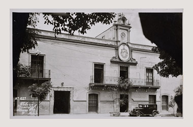 Foto - Postal Atlixco, Puebla,Palacio Municipal,1930 aproximada