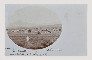 Foto - Postal Cholula, Puebla,Volcán Popocatépetl,1907 aproximada