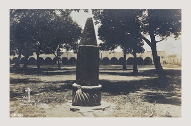 Foto - Postal Cholula, Puebla,Zócalo,1930 aproximada