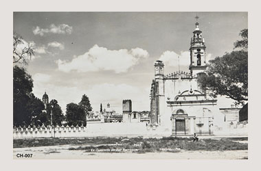 Foto - Postal Cholula, Puebla,Ex - convento Franciscano de San Gabriel,No identificada