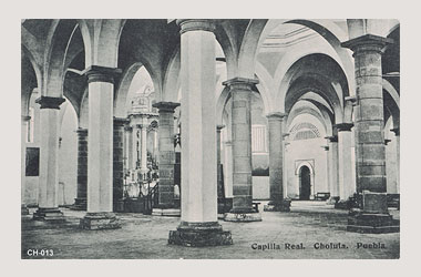 Foto - Postal Cholula, Puebla,Capilla Real. Interior,No identificada