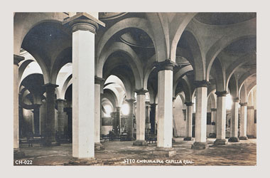 Foto - Postal Cholula, Puebla,Capilla Real. Interior,1930 aproximada