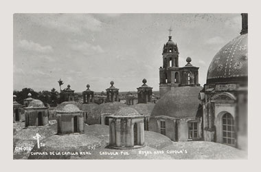 Foto - Postal Cholula, Puebla,Capilla Real,1938 aproximada