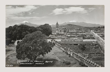 Foto - Postal Cholula, Puebla,Parroquia de San Pedro Apóstal, Cholula,No identificada