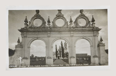 Foto - Postal Cholula, Puebla,Iglesia de Santa María Xixitla,No identificada