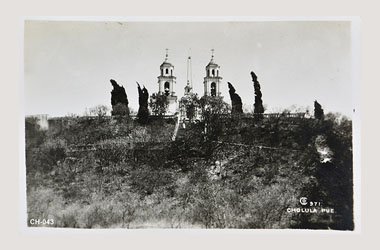 Foto - Postal Cholula, Puebla,Santuario de los Remedios,No identificada