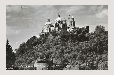 Foto - Postal Cholula, Puebla,Santuario de los Remedios,1950 aproximada