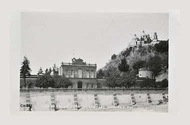 Foto - Postal Cholula, Puebla,Sanatorio Guadalupe y Santuario de los Remedios.,1930 aproximada
