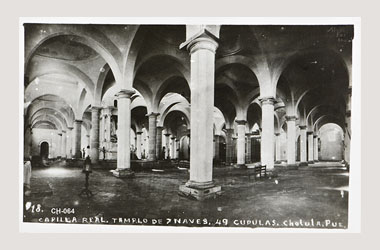 Foto - Postal Cholula, Puebla,Capilla Real. Interior,1953 aproximada