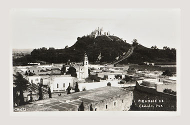 Foto - Postal Cholula, Puebla,Pirámide y Santuario de los Remedios,No identificada