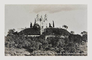 Foto - Postal Cholula, Puebla,Santuario de los Remedios,No identificada