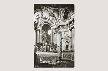 Foto - Postal Cholula, Puebla,Camarin del Santuario de los Remedios. Interior.,No identificada