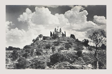 Foto - Postal Cholula, Puebla,Santuario de los Remedios,1930 aproximada