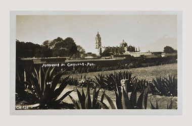 Foto - Postal Cholula, Puebla,Parroquia,No identificada