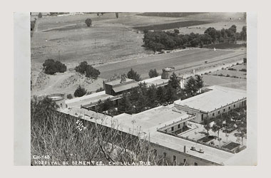 Foto - Postal Cholula, Puebla,Hospital Sanatorio Guadalupe,No identificada