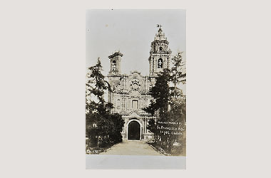 Foto - Postal San Francisco Acatepec, Cholula, Puebla,Iglesia de San Francisco Acatepec.,No identificada