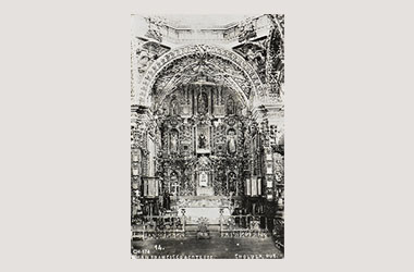 Foto - Postal San Francisco Acatepec, Cholula, Puebla,Iglesia de San Francisco Acatepec. Interior,No identificada