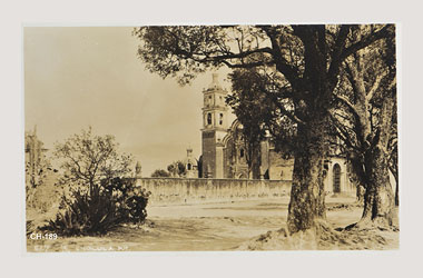Foto - Postal Sn. Bernardino Tlaxcalancingo, Cholula,  Puebla,Iglesia de San Bernardino,No identificada