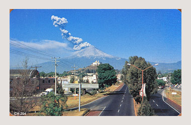 Foto - Postal Cholula, Puebla,Volcán,1994 aproximada