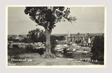Foto - Postal Cholula, Puebla,Ciudad,1925 -1926 aproximada