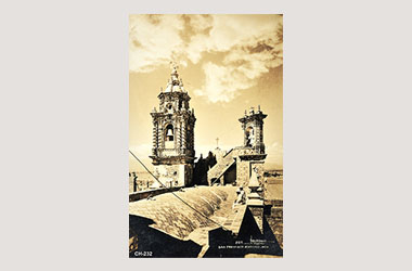 Foto - Postal San Francisco Acatepec, Cholula, Puebla,Iglesia de San Francisco Acatepec.,No identificada