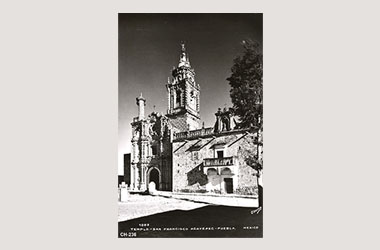 Foto - Postal San Francisco Acatepec, Cholula, Puebla,Iglesia de San Francisco,No identificada