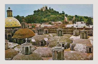 Foto - Postal Cholula, Puebla,Capilla Real,1970 - 1980 aproximada