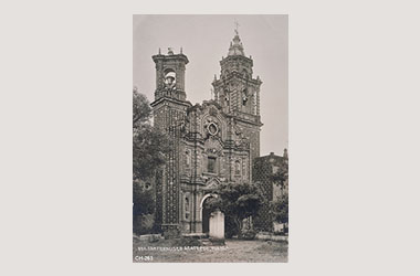 Foto - Postal San Francisco Acatepec, Cholula, Puebla,Iglesia de San Francisco Acatepec.,No identificada