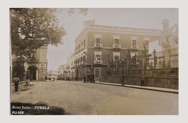 Foto - Postal Puebla, Puebla,Hotel,1920 - 1930 aproximada