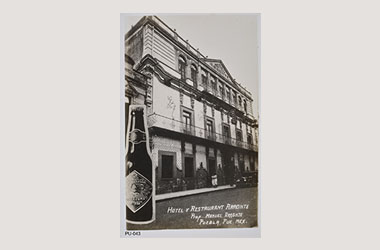 Foto - Postal Puebla, Puebla,Hotel Arronte,1940 aproximada