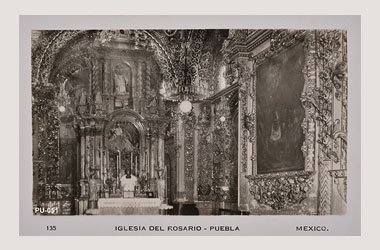 Foto - Postal Puebla, Puebla,Capilla del Rosario,No identificada