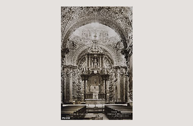 Foto - Postal Puebla, Puebla,Capilla del Rosario,1940 aproximada