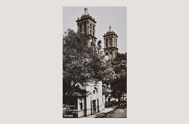 Foto - Postal Puebla, Puebla,Zócalo,1938 aproximada