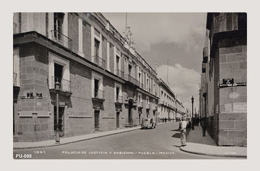 Foto - Postal Puebla, Puebla,Palacio de Justicia,1940 - 1950 aproximada