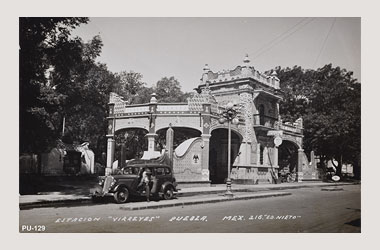 Foto - Postal Puebla, Puebla,Estación de gasolina,1937 aproximada