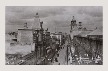 Foto - Postal Puebla, Puebla,Ave. de la Reforma,1920 - 1930 aproximada