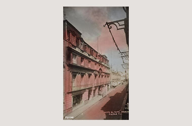 Foto - Postal Puebla, Puebla,Hotel Pasaje,1930 - 1940 aproximada