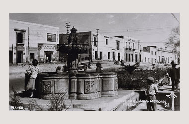 Foto - Postal Puebla, Puebla,Fuente,1920 aproximada